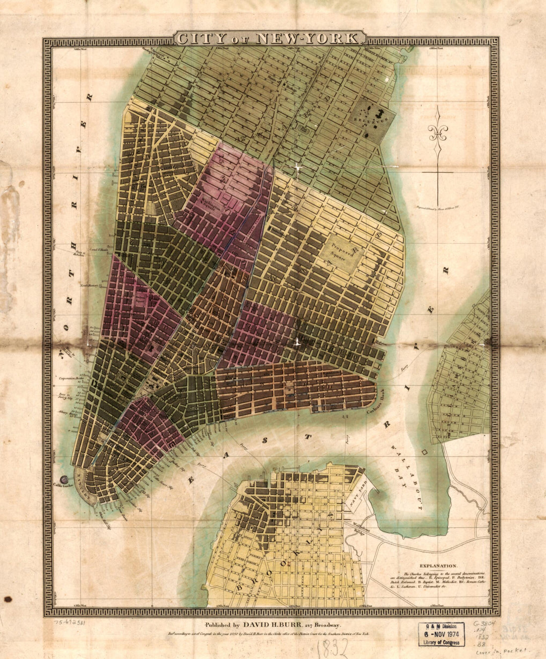 This old map of York from 1832 was created by David H. Burr, Illman & Pilbrow in 1832