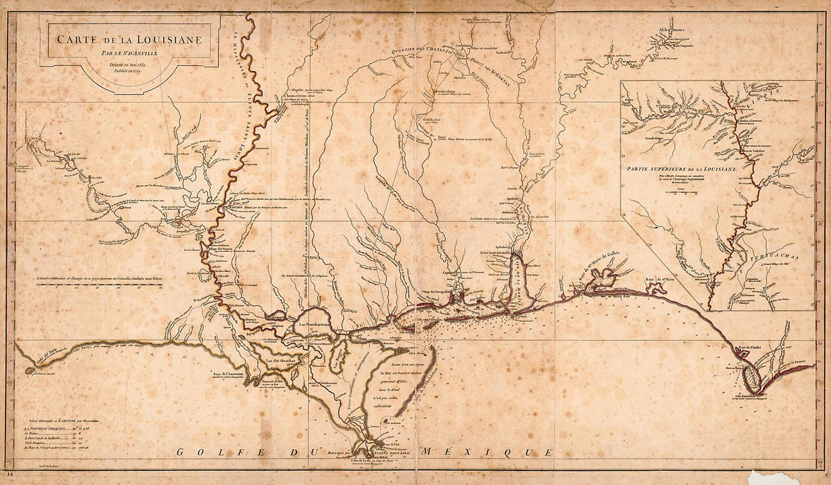 Carte De La Louisiane Par Le Sr. D&