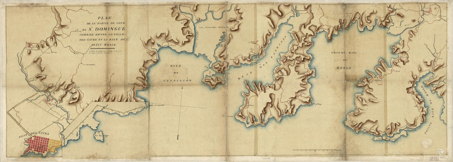 This old map of Plan De La Partie De Côte De St. Domingue Comrise Entre La Ville Des Cayes Et La Baye Du Petit Mesle from 1780 was created by  in 1780