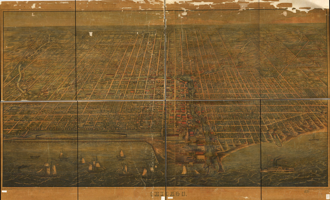 This old map of Chicago from 1857 was created by Braunhold & Sonne, Herline & Hensel, Christian Inger, J. T. (James T.) Palmatary in 1857