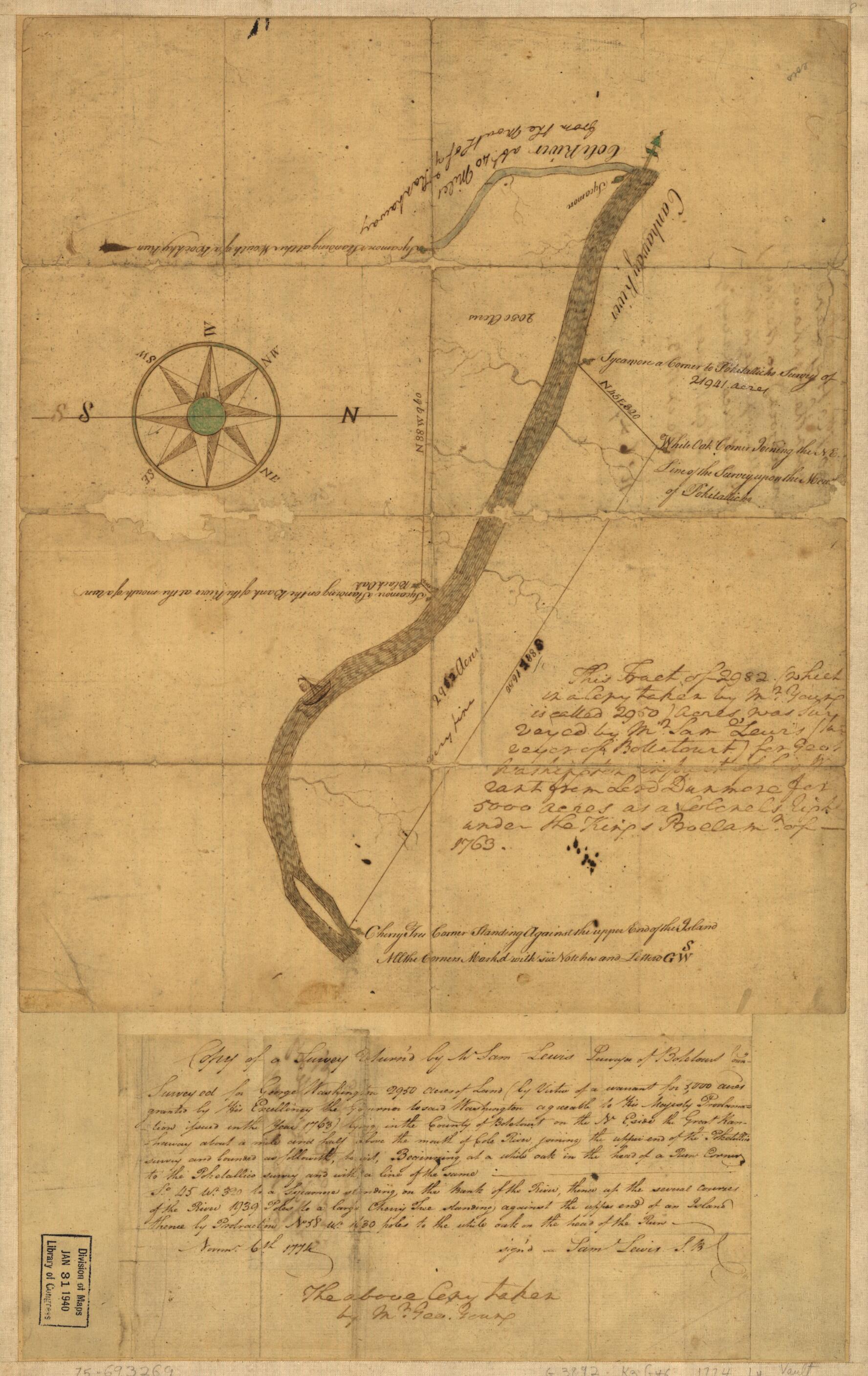 This old map of Copy of a Survey Return&