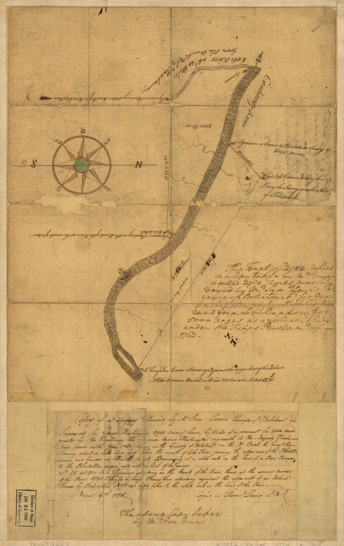 This old map of Copy of a Survey Return&