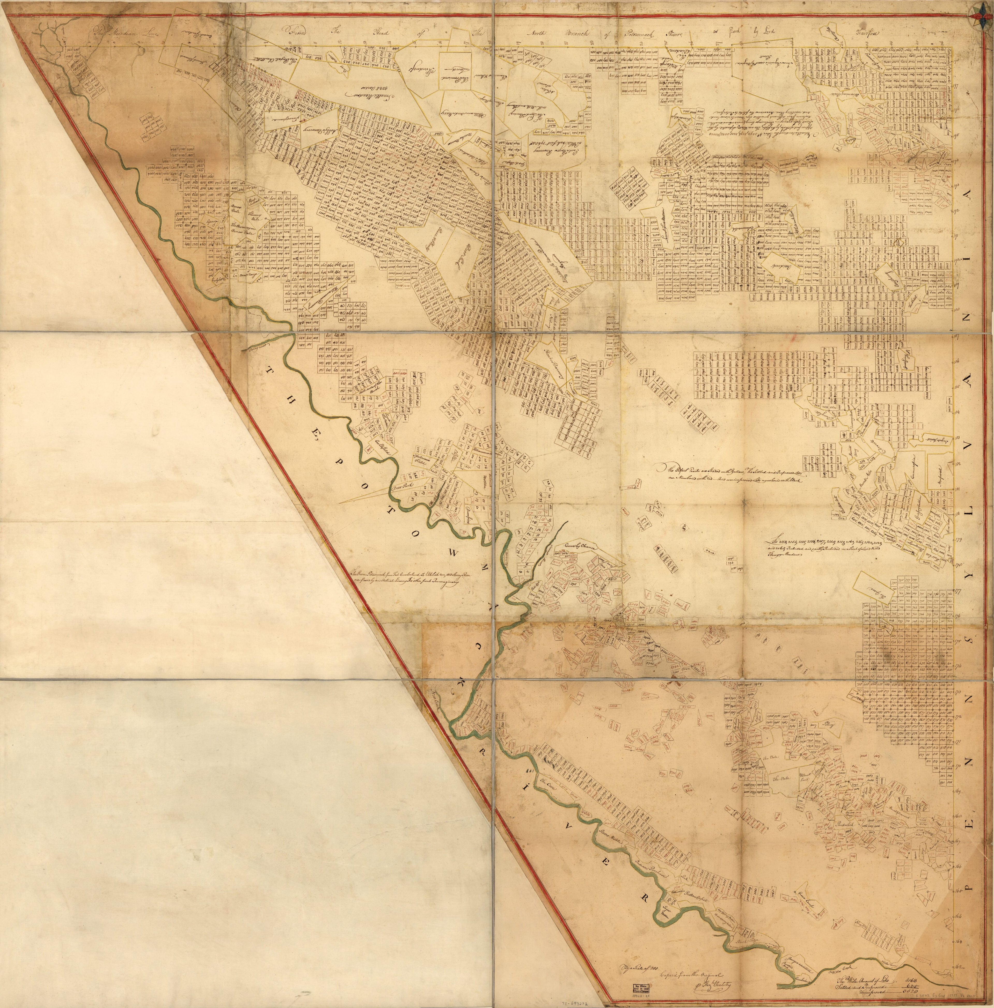 This old map of Map of Military Lots, Tracts, Patents, Etc. In Western Allegany and Garrett Counties, Maryland from 1787 was created by Hezekiah Veatch in 1787