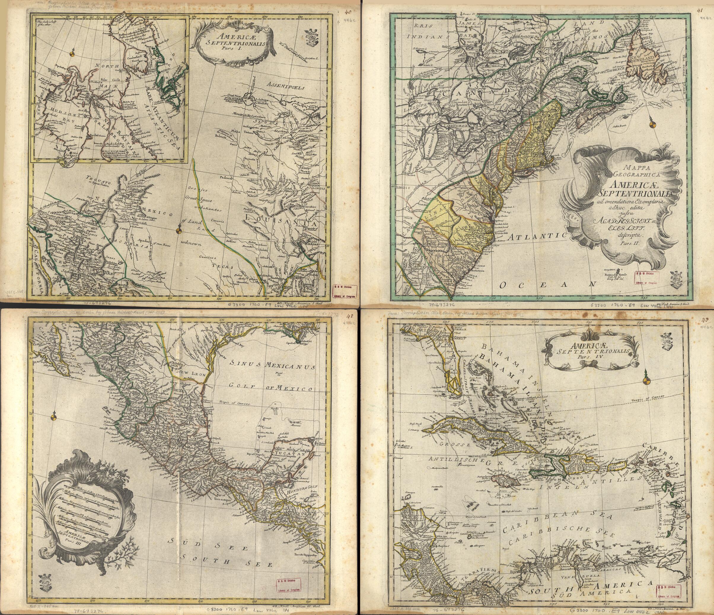 Mappa Geographica Americæ Septentrionalis 1760 by Relic Map Company