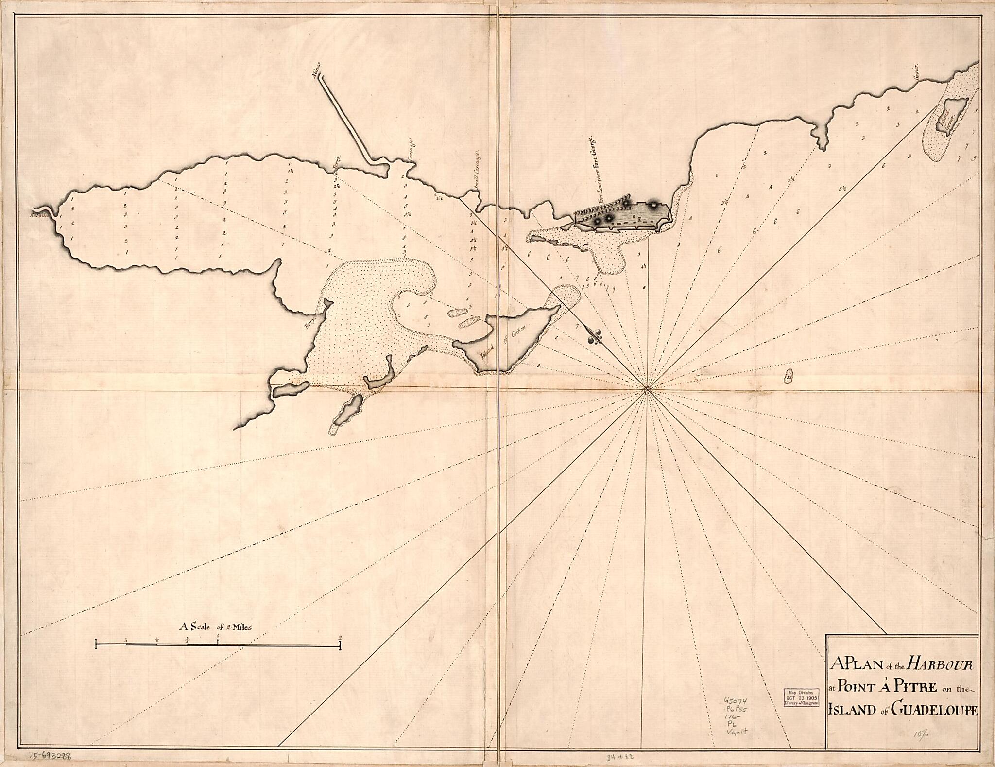 This old map of A Plan of the Harbour at Point à Pitre On the Island of Guadeloupe from 1760 was created by in 1760