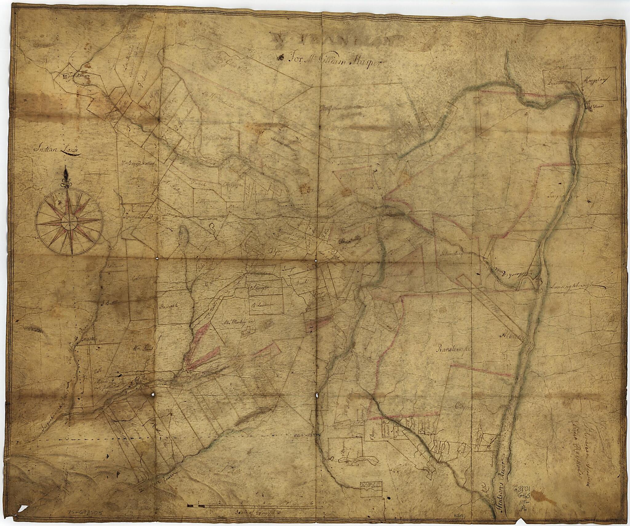 This old map of A Portion of New York from the Hudson River West to the Unadilla Branch of the Susquehanna River; from the Delaware River North to Fort Stanwix from 1700 was created by in 1700