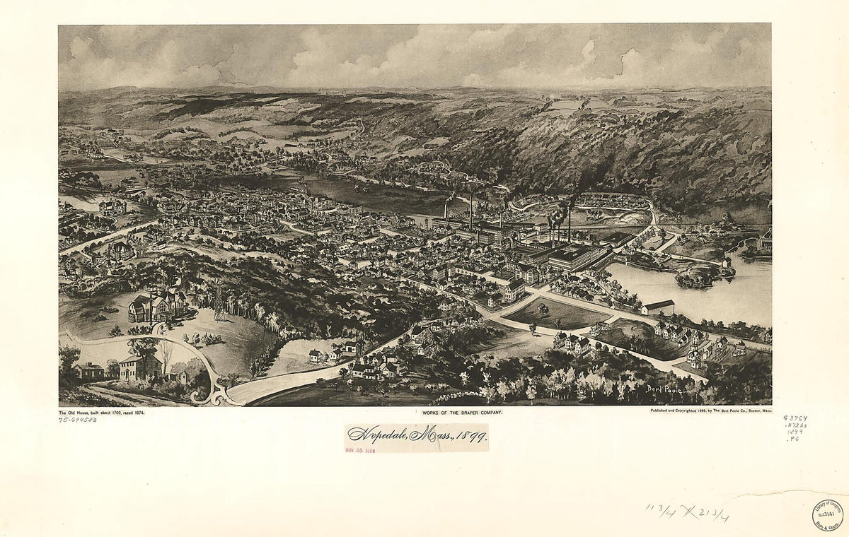 Hopedale, Massachusetts 1899 by Relic Map Company