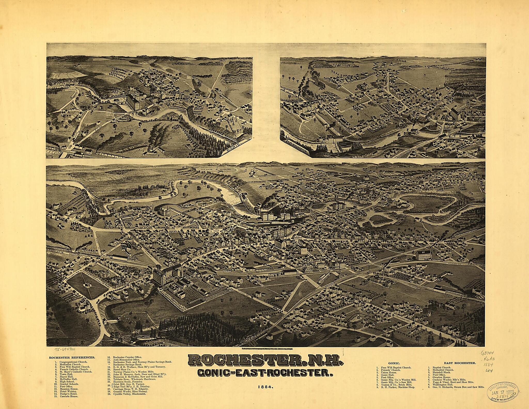 This old map of Rochester, from 1884 was created by Norris & Wellge, H. (Henry) Wellge in 1884