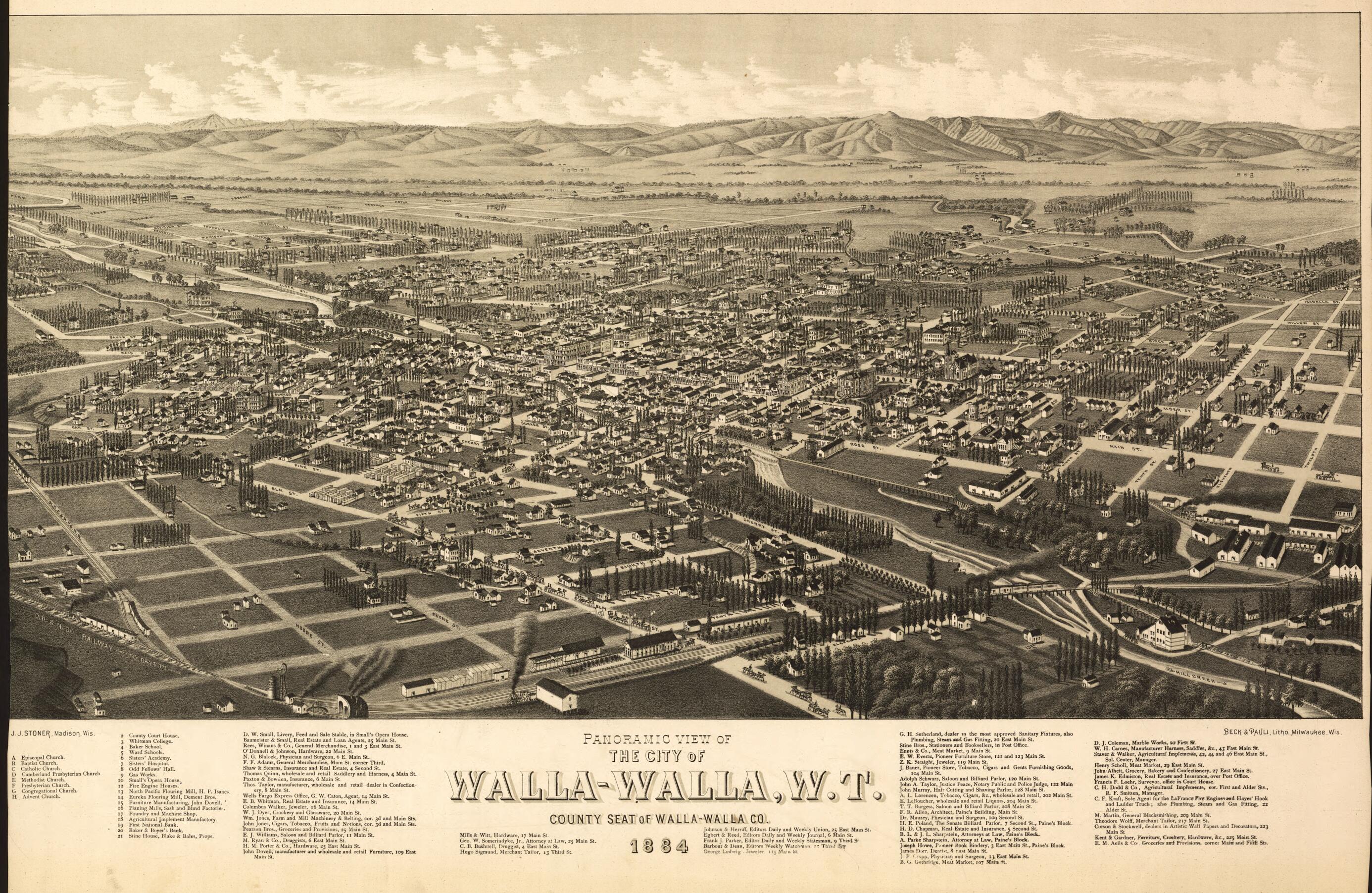 This old map of Fairport, New York from 1885 was created by Beck & Pauli, L. R. (Lucien R.) Burleigh in 1885