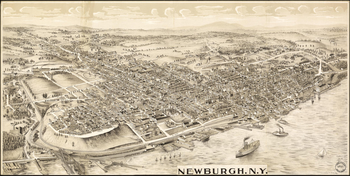 Newburgh, New York 1900 by Relic Map Company