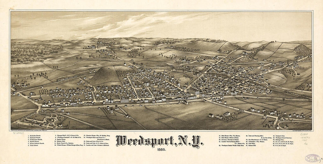 This old map of Weedsport, New York from 1885 was created by L. R. (Lucien R.) Burleigh, C.H. Vogt & Son in 1885