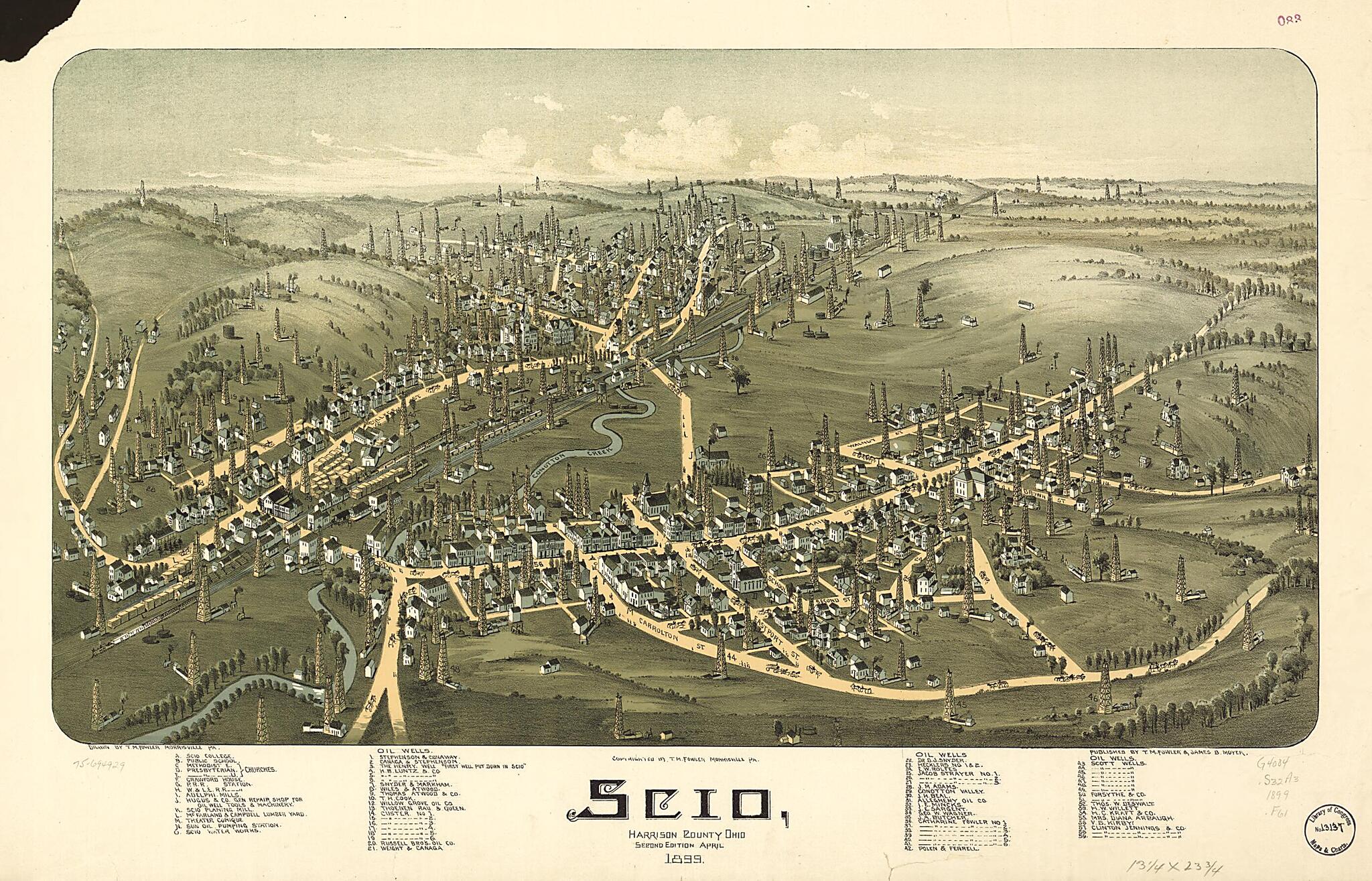Scio, Harrison County, Ohio 1899 by Relic Map Company