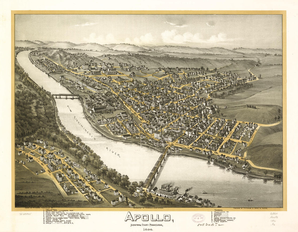 Apollo, Armstrong County, Pennsylvania 1896 by Relic Map Company