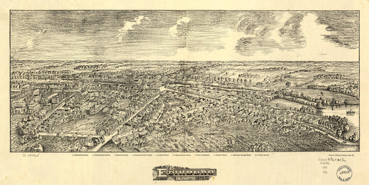 Edinboro, Pennsylvania 1898 by Relic Map Company