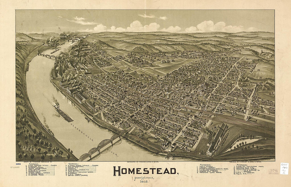 Homestead, Pennsylvania, 1902 by Relic Map Company