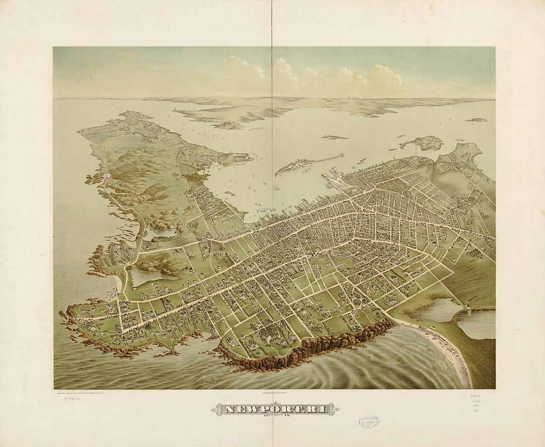 This old map of Newport, Rhode Island. from 1878 was created by Galt & Hoy in 1878