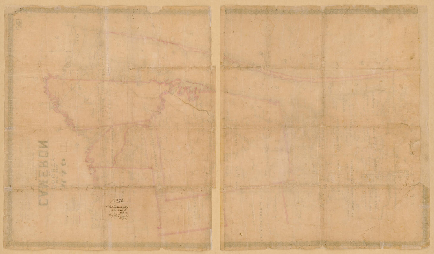 This old map of Map of the County of Cameron, Texas from 1884 was created by Tex. County Surveyor Cameron Co., J. J. Cocke in 1884