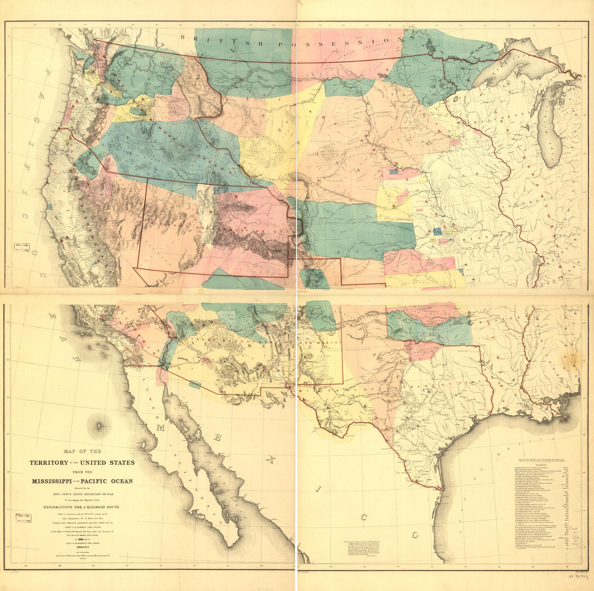 Map of the Territory of the United States From the Mississippi to the Pacific Ocean; Ordered by Jeff&