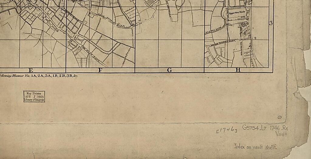 This old map of A Plan of the Cities of London and Westminster, and Borough of Southwark, With the Contiguous Buildings; from 1746 was created by John Pine, John Rocque, John Tinney in 1746