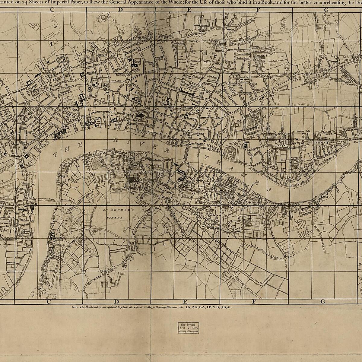 This old map of A Plan of the Cities of London and Westminster, and Borough of Southwark, With the Contiguous Buildings; from 1746 was created by John Pine, John Rocque, John Tinney in 1746
