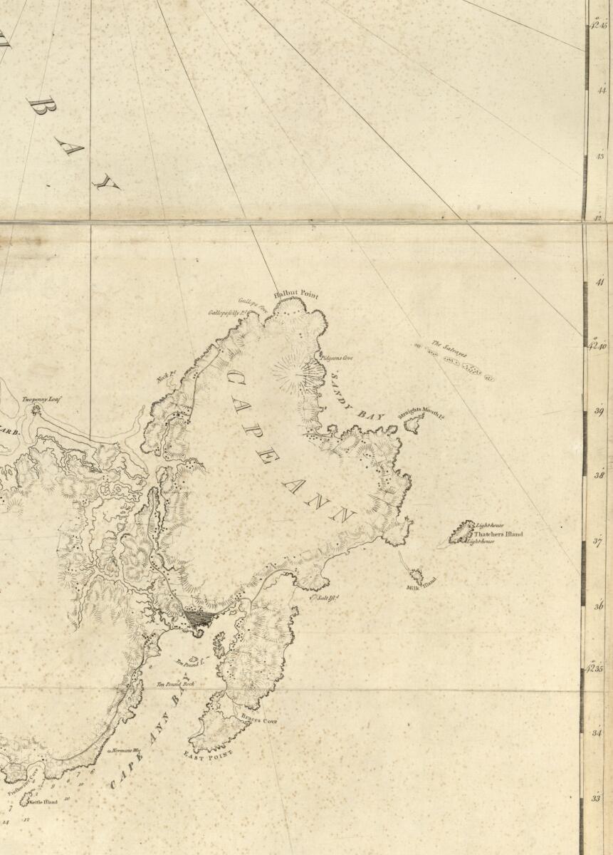 This old map of Coast of New Hampshire and Massachusetts from Great Boars Head to Marblehead Harbor from 1781 was created by Joseph F. W. (Joseph Frederick Wallet) Des Barres in 1781
