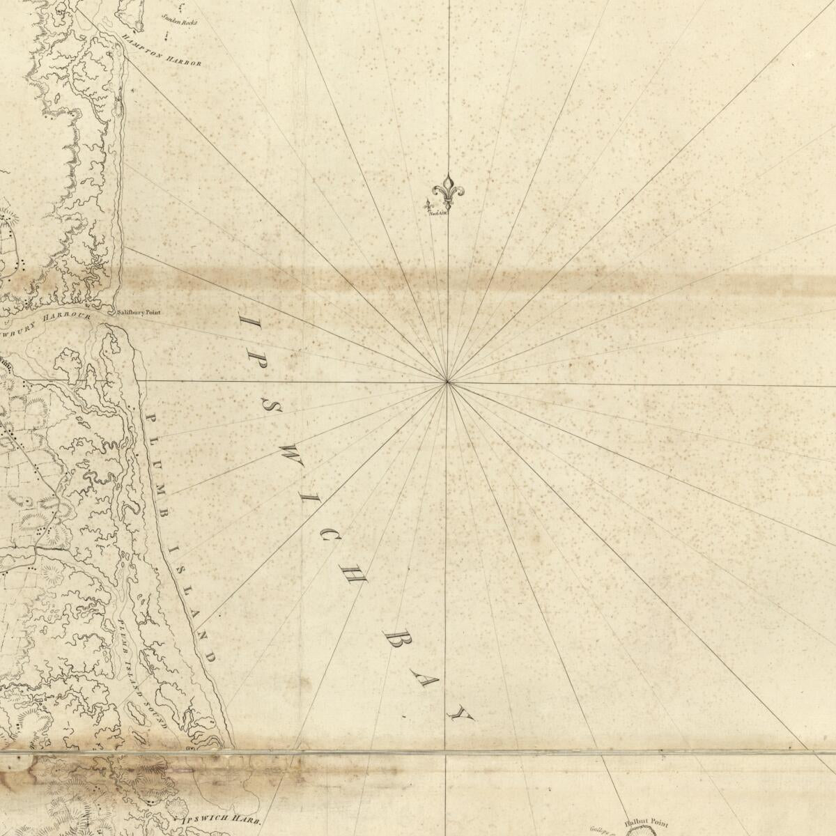 This old map of Coast of New Hampshire and Massachusetts from Great Boars Head to Marblehead Harbor from 1781 was created by Joseph F. W. (Joseph Frederick Wallet) Des Barres in 1781