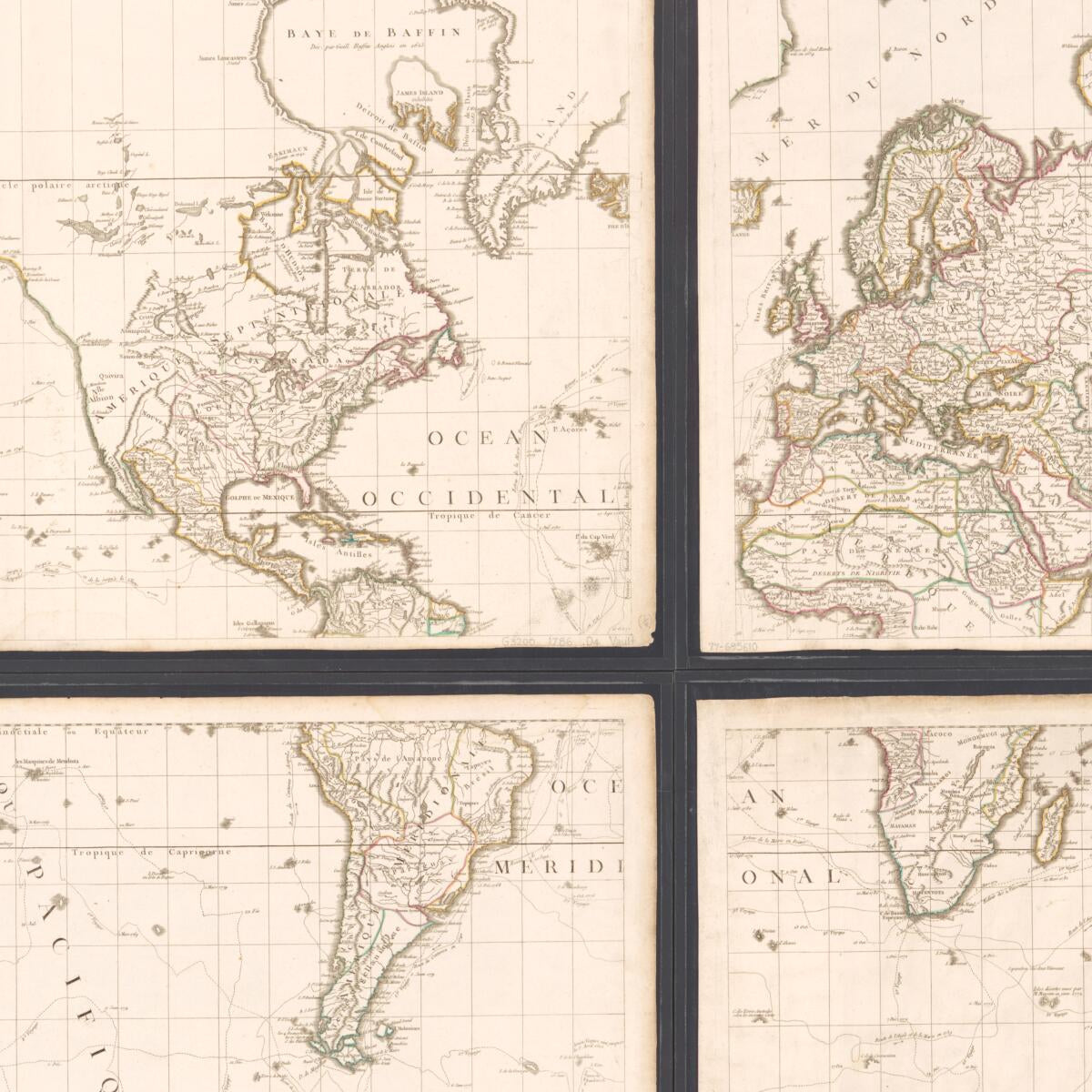 This old map of Mappe Monde, Ou Carte Generale Du Globe Terrestre Dessineé Suivant Les Regles De La Projection Des Cartes Reduites (Carte Generale Du Globe Terrestre Dessineé Suivant Les Regles De La Projection Des Cartes Reduites) from 1786 was create