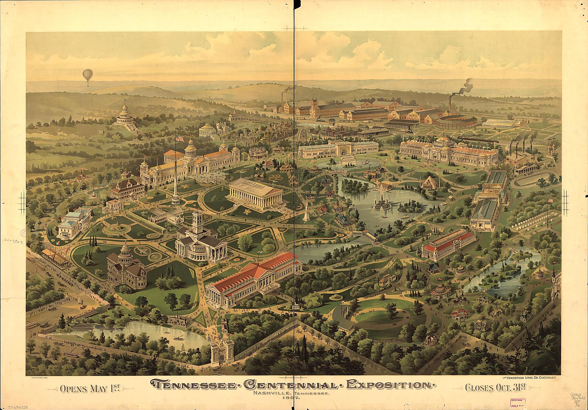 This old map of Tennessee Centennial Exposition, Nashville, Tennessee, 1897 from 1896 was created by in 1896