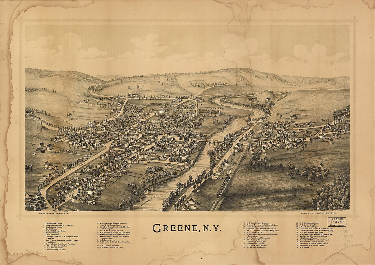 Greene, New York 1890 by Relic Map Company