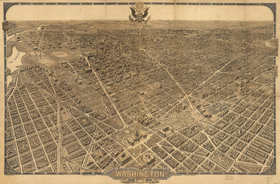 This old map of Washington, the Beautiful Capital of the Nation from 1921 was created by Andrew B. Graham Co, William Olsen in 1921