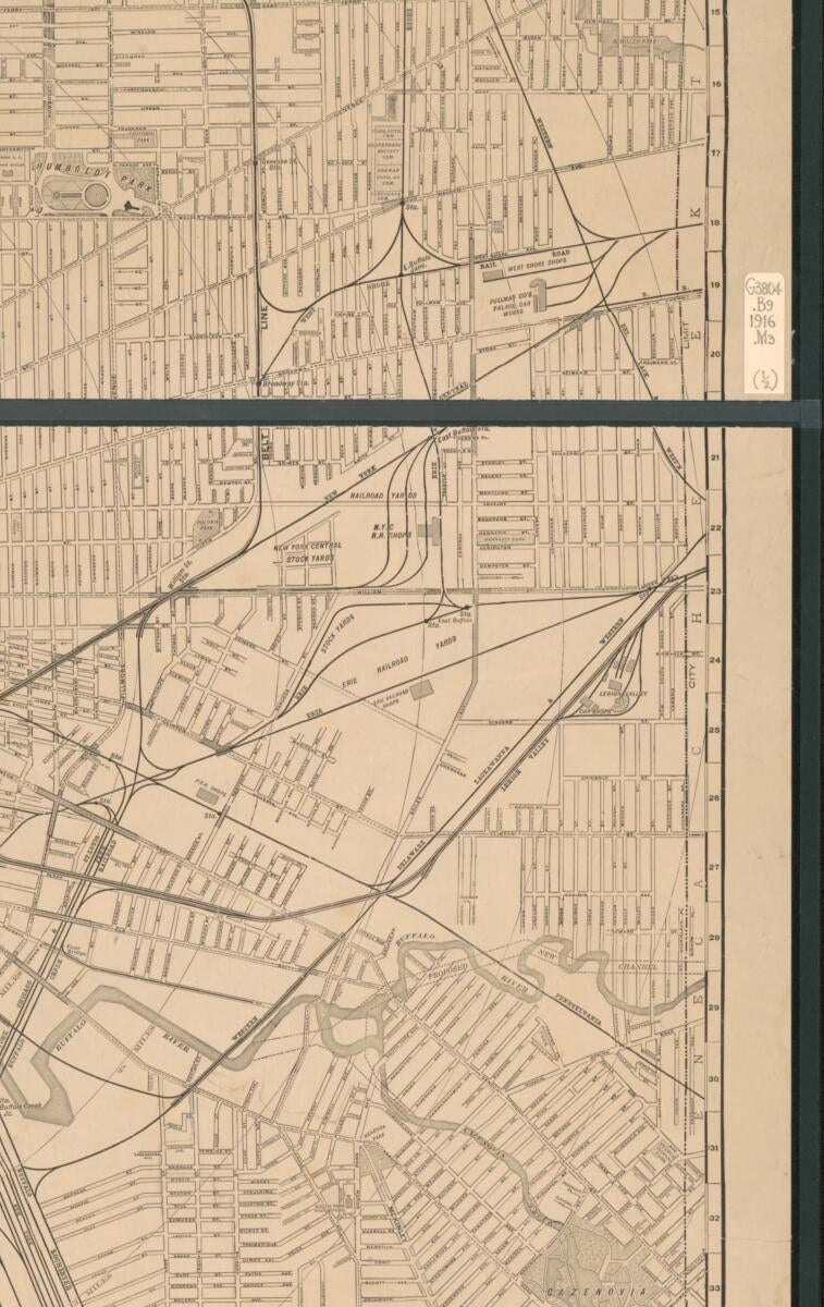 This old map of Northrup New Map of the City of Buffalo from 1916 was created by  J.N. Matthews Co,  Northrup Company in 1916