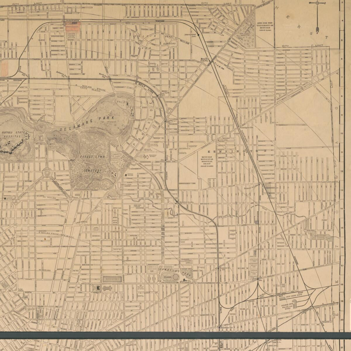 This old map of Northrup New Map of the City of Buffalo from 1916 was created by  J.N. Matthews Co,  Northrup Company in 1916