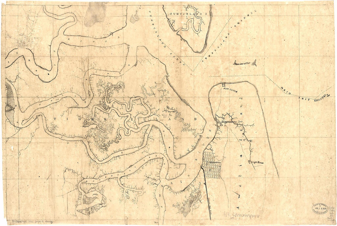 This old map of Map of Fernandina Region, Florida from 1860 was created by Joseph R. (Joseph Roswell) Hawley in 1860