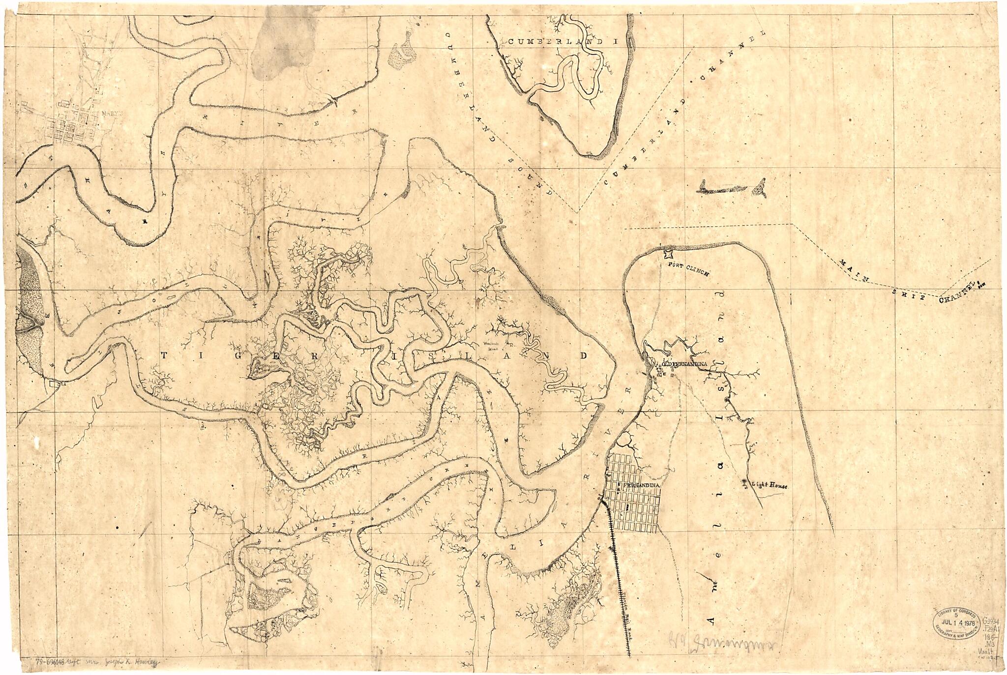 This old map of Map of Fernandina Region, Florida from 1860 was created by Joseph R. (Joseph Roswell) Hawley in 1860