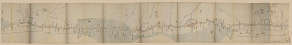 山東通省運河情形全圖, Complete Map of the Grand Canal In Shandong Province in 1855 by Relic Map Company