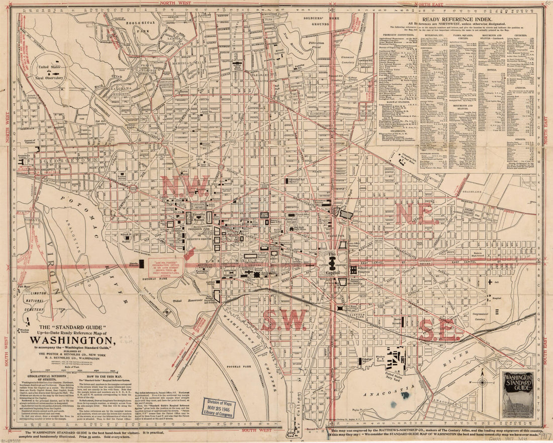 This old map of To-date Ready Reference Map of Washington : to Accompany the Washington Standard Guide from 1917 was created by B.S. Reynolds Co, Foster & Reynolds Co, Northrup Company in 1917