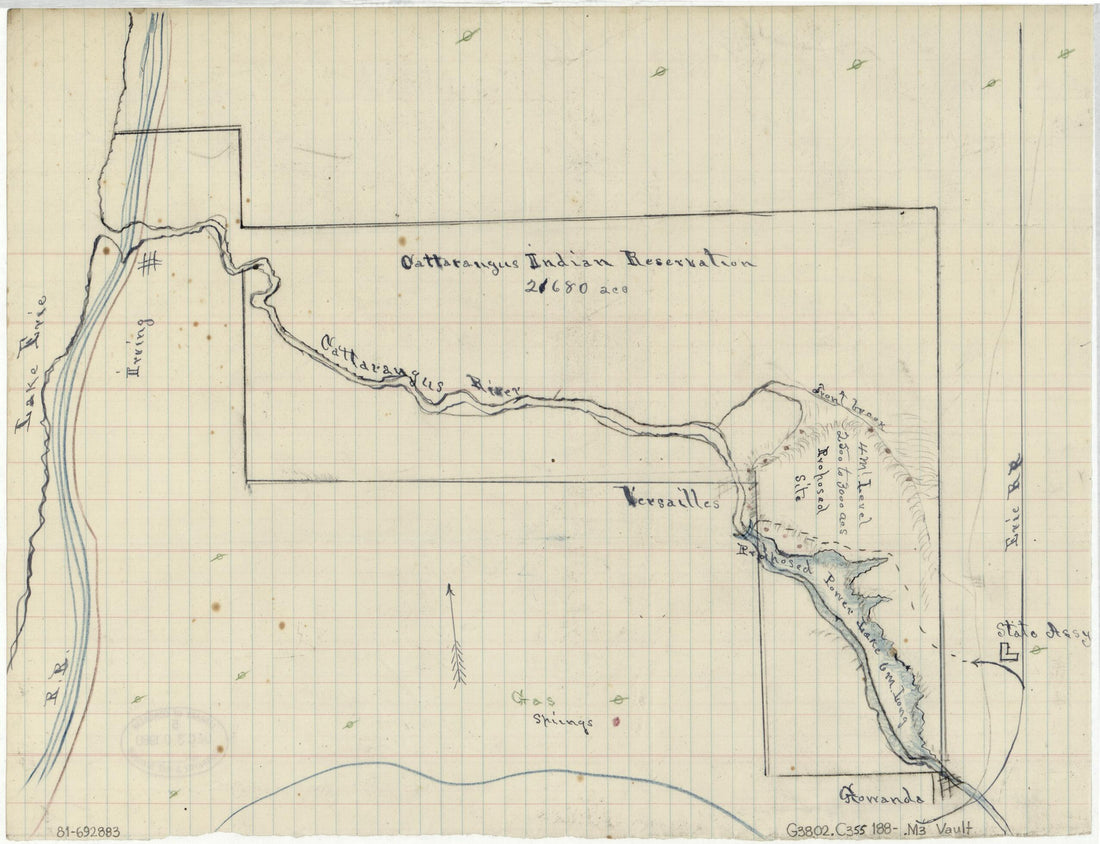 This old map of Map of the Cattaraugus Indian Reservation, New York from 1880 was created by in 1880