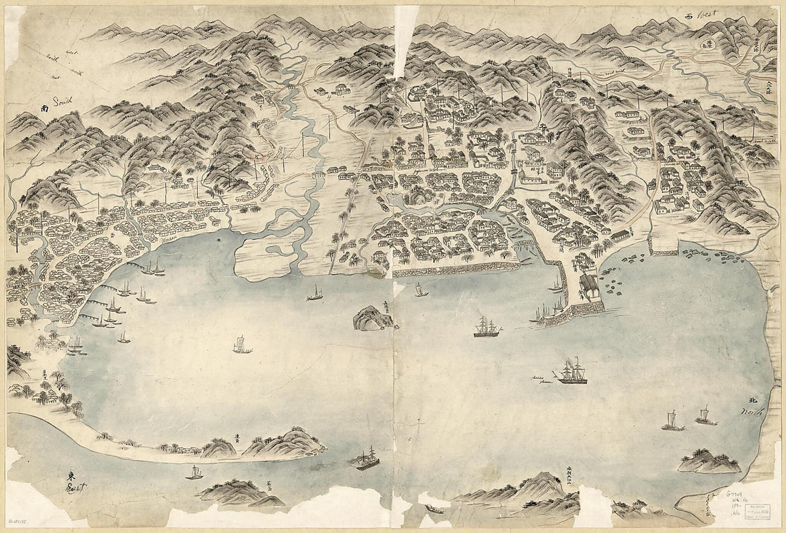 This old map of Wŏnsan Chŏnʾgyŏng from 1890 was created by in 1890