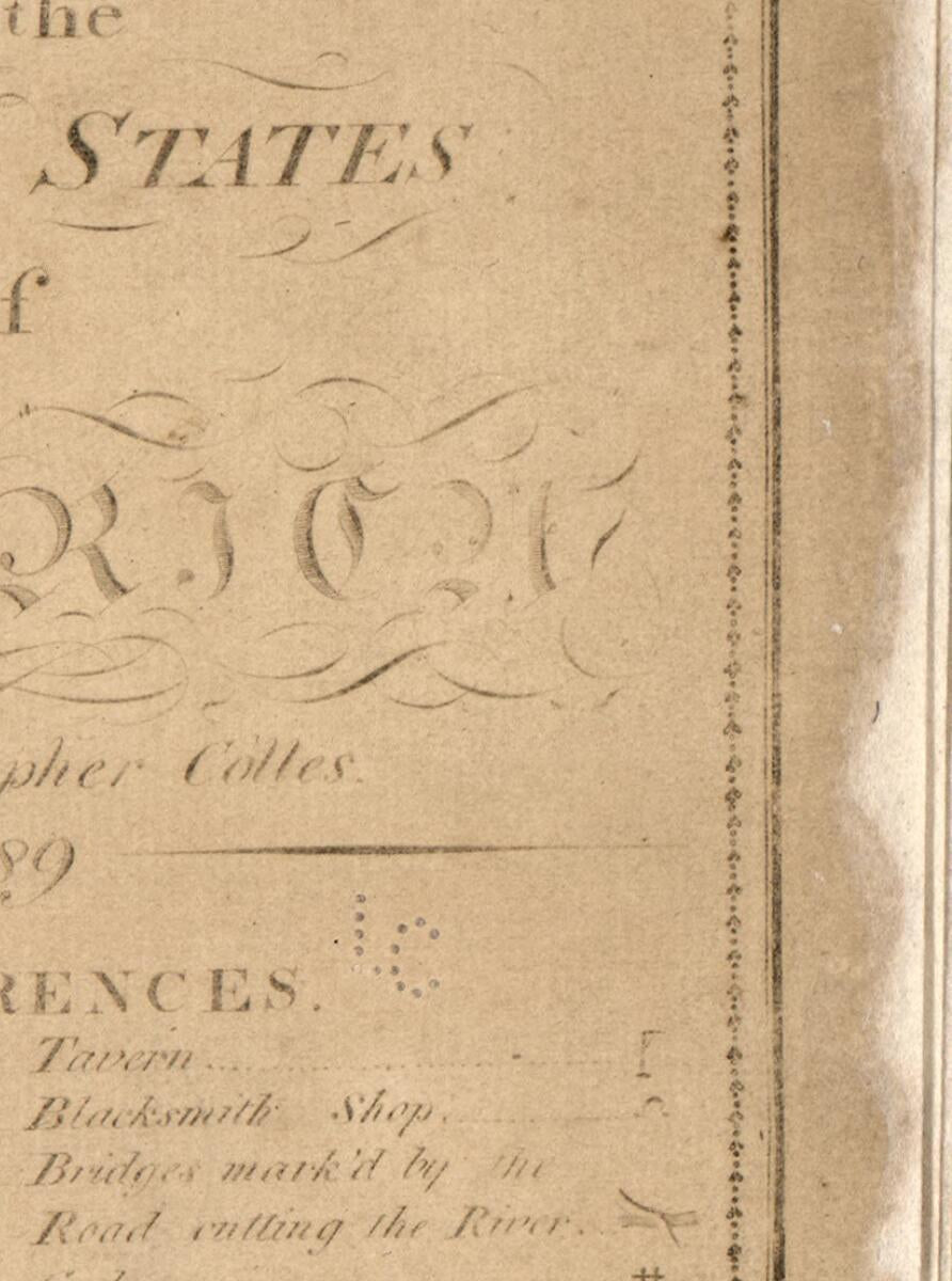 This old map of A Survey of the Roads of the United States of America from 1789 was created by Christopher Colles, Cornelius Tiebout in 1789