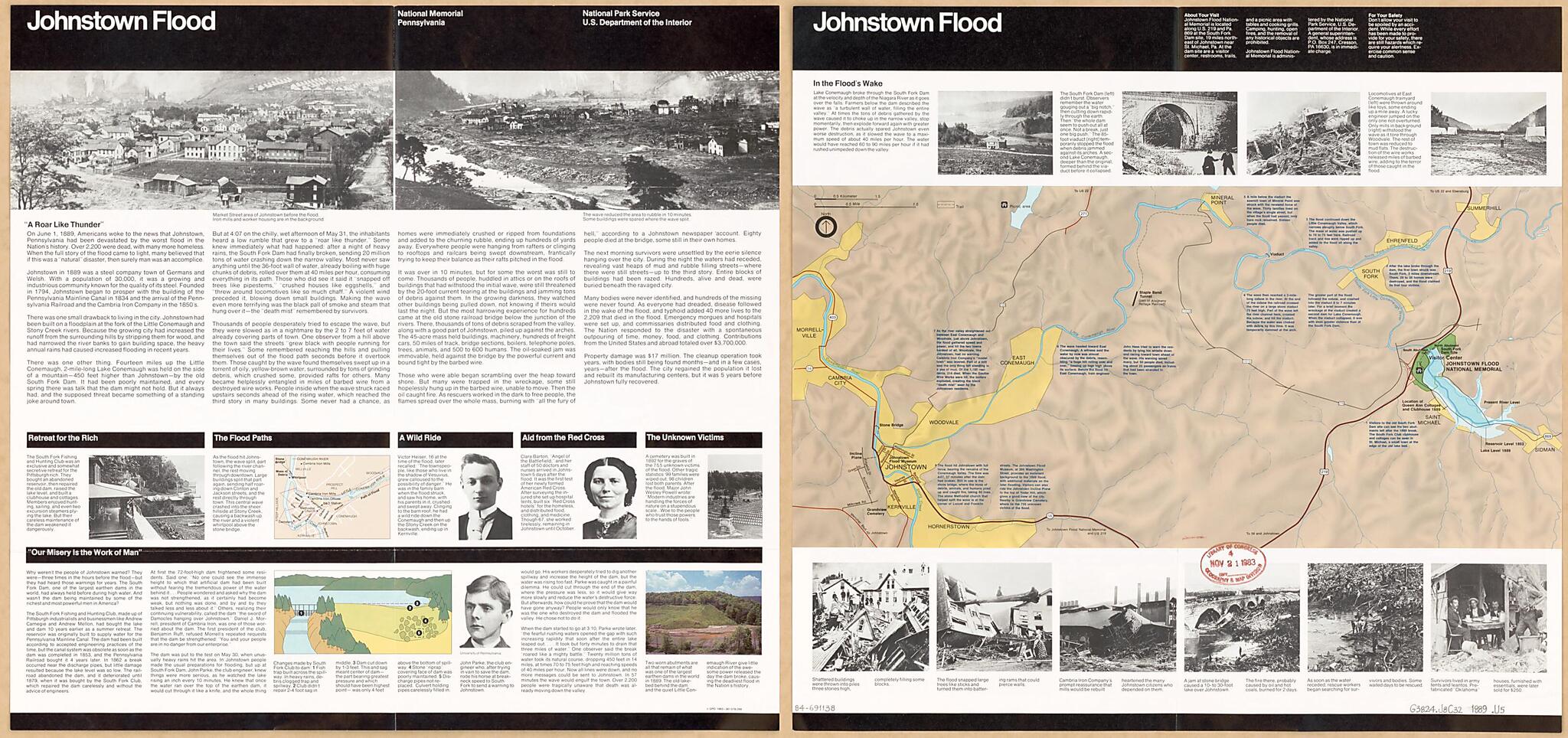 This old map of Johnstown Flood from 1889 was created by United States. National Park Service in 1889