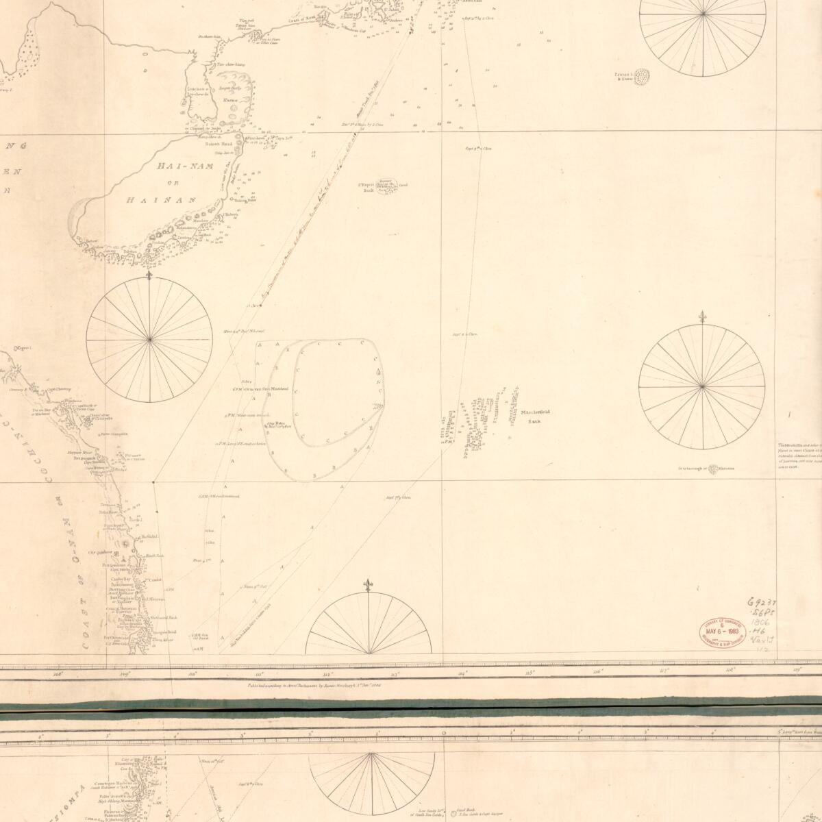 This old map of China Sea from 1820 was created by James Horsburgh, J. Walker in 1820