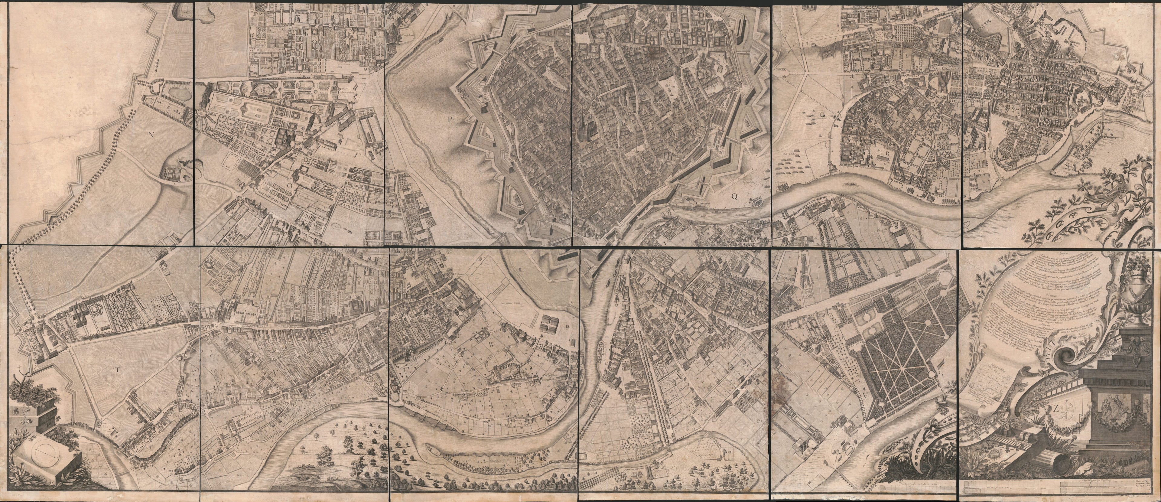 This old map of Scenographie, Oder, Geometrisch Perspect. Abbildung Der Kaÿl. Königl. Haupt U. Residenz Stadt Wien In Oesterreich, Auf Allerhöchsten Befehl Aufgenomen Und Gezeichnet Vom Jahr 1769 Maÿ Monats, Bis Letzten October 1774 Unter Der Glorrei