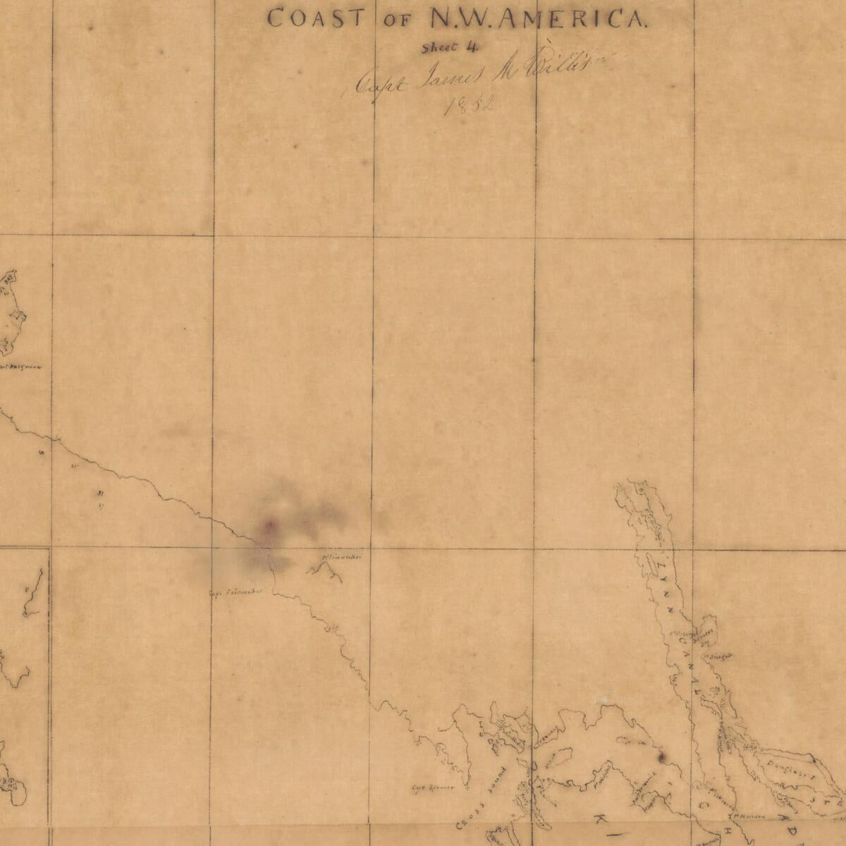 This old map of A Chart Shewing sic Part of the Coast of N.W. America from 1852 was created by James M. Willis in 1852
