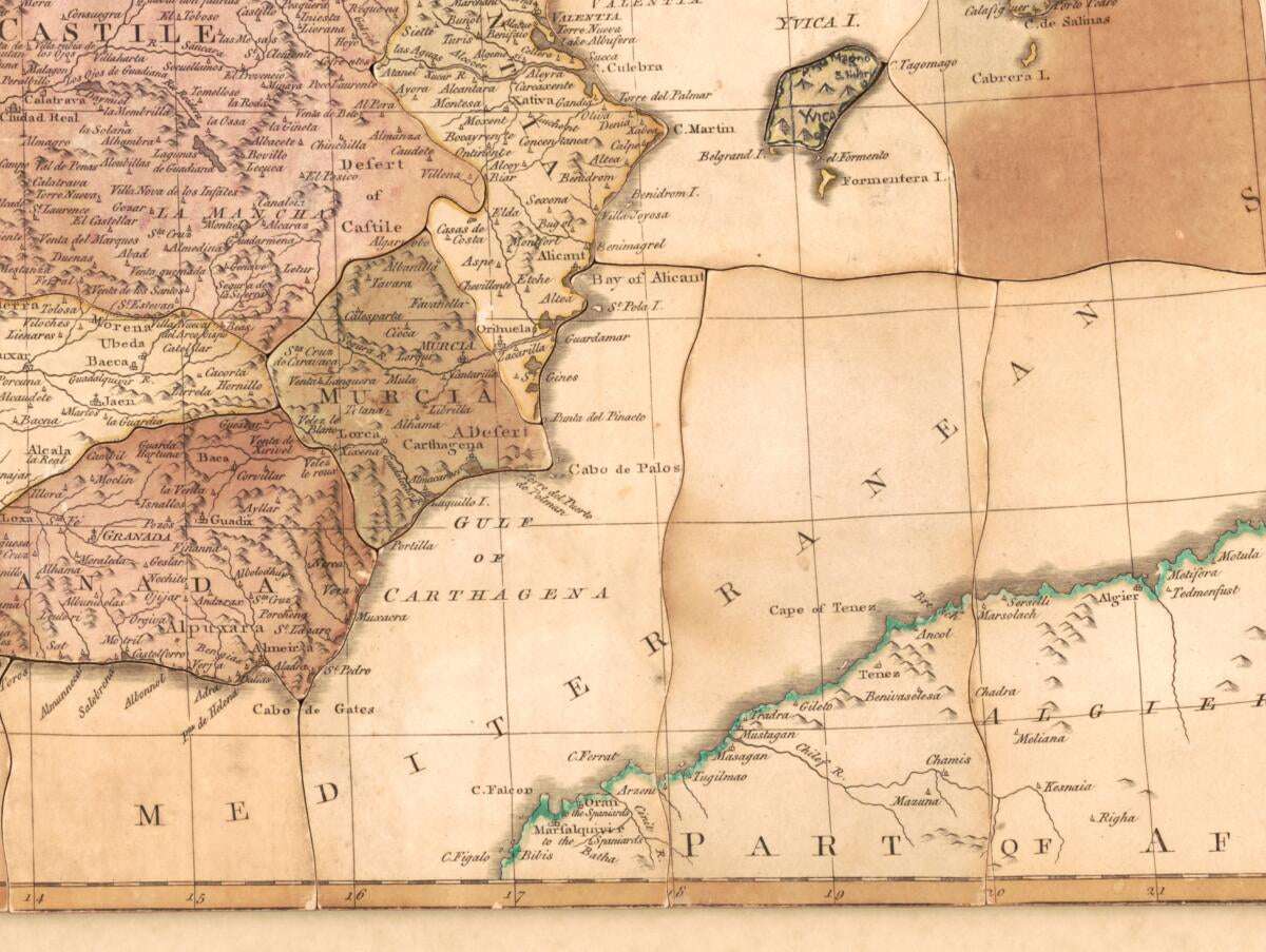 This old map of The Kingdoms of Spain and Portugal, Divided Into Their Great Provinces from 1772 was created by Robert Sayer in 1772