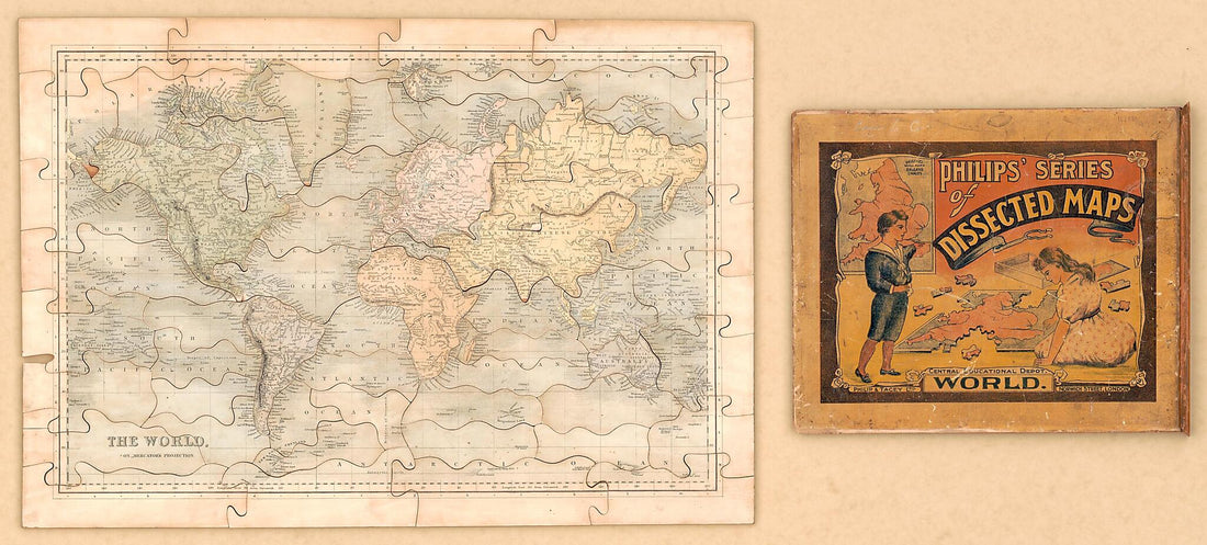 This old map of World from 1840 was created by Philip & Tacey Ltd in 1840