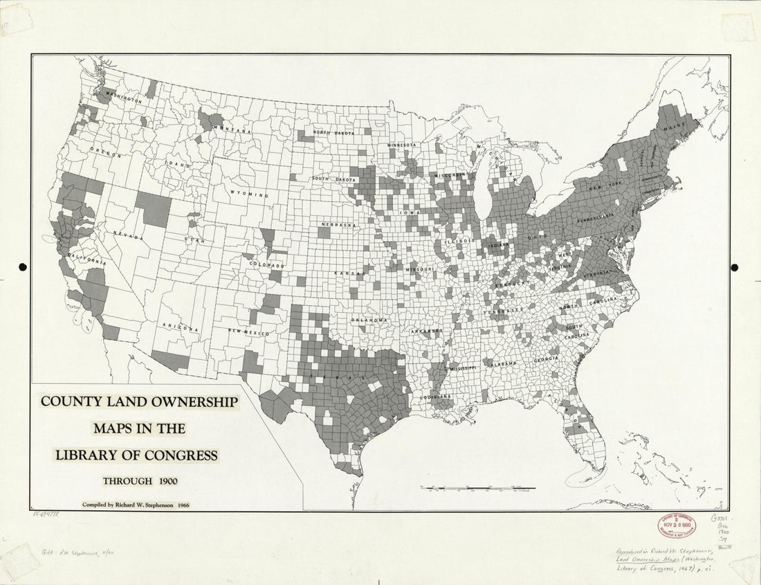 This old map of County Land Ownership Maps In the Library of Congress Through from 1900 was created by Richard W. Stephenson in 1900
