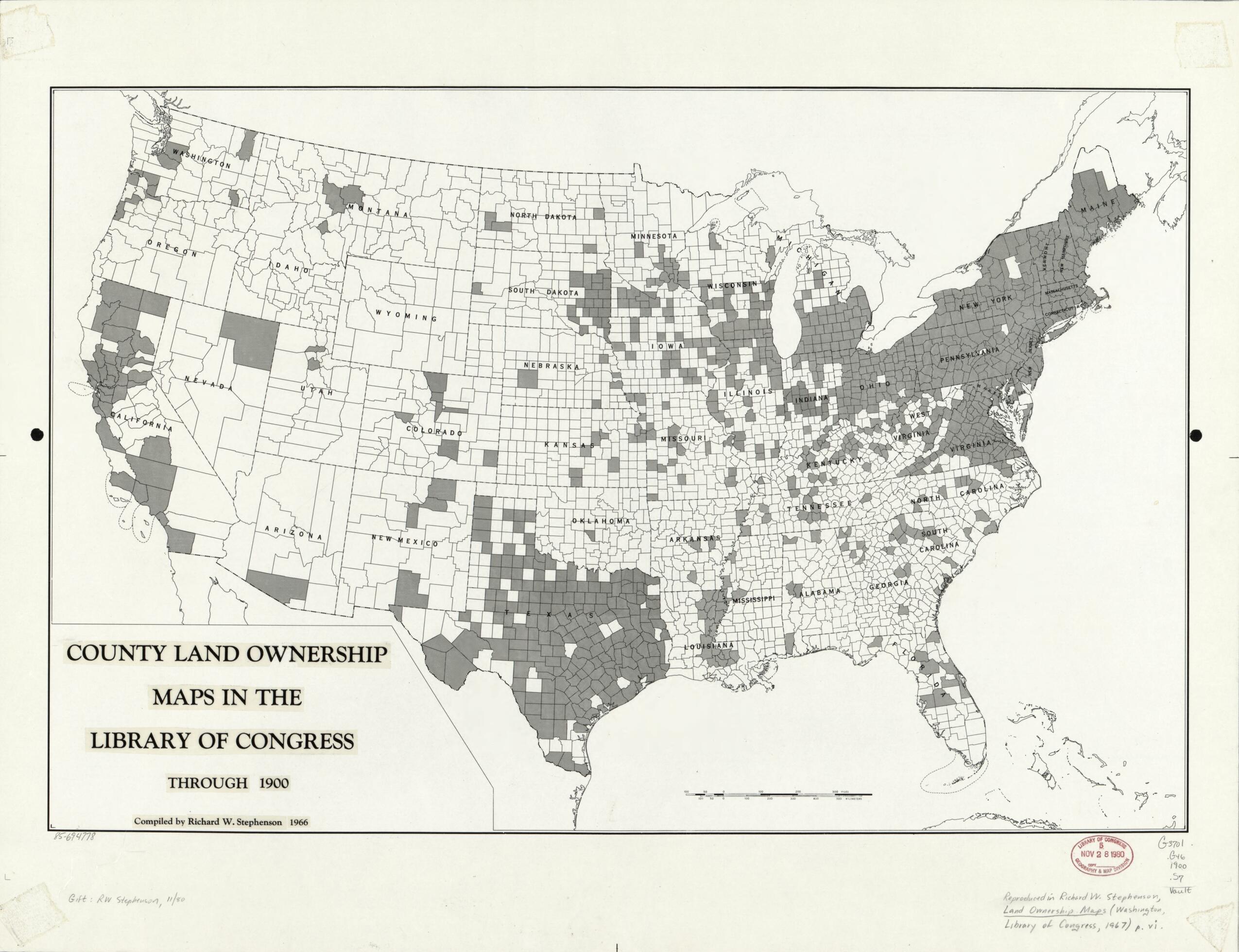 This old map of County Land Ownership Maps In the Library of Congress Through from 1900 was created by Richard W. Stephenson in 1900