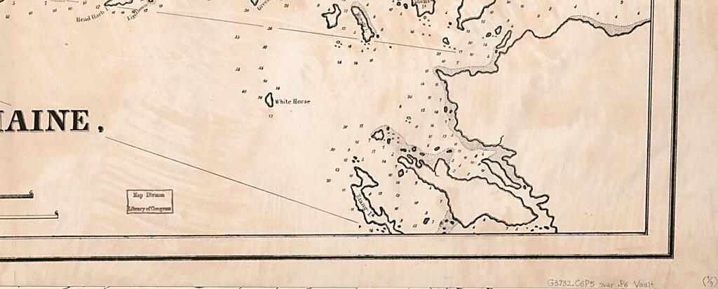 This old map of Chart of the Coast of Maine from 1837 was created by  Moody, Seward Porter,  T. Moore&