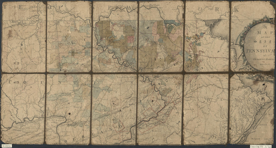 This old map of Land Ownership Map of the William Bingham Estate In Northeastern Pennsylvania from 1793 was created by John Adlum, William Bingham, Reading Howell in 1793