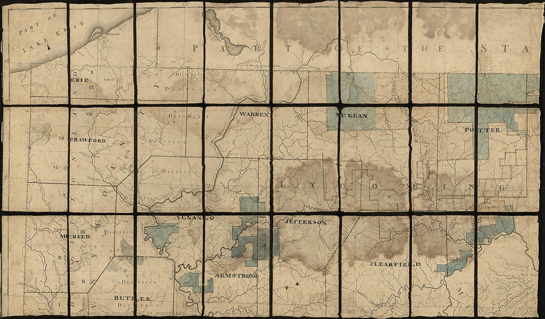 This old map of Land Ownership Map of the William Bingham Estate In Northwestern Pennsylvania from 1793 was created by John Adlum, William Bingham in 1793